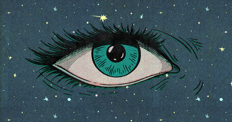 Eye And Stars Illustration