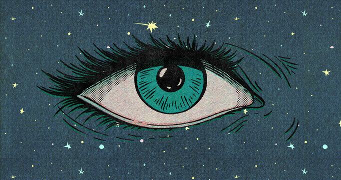 Eye And Stars Illustration