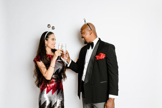 Attractive Couple Cheers On NYE