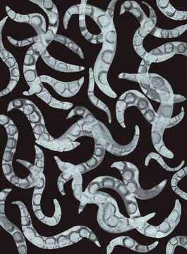 Microscopic, an abstract watercolor painting