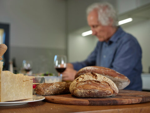 Fresh wholegrain bread.