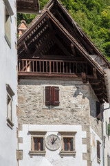 Fototapeta na wymiar Pesariis, an ancient clock village. Friuli