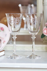 glasses on the table