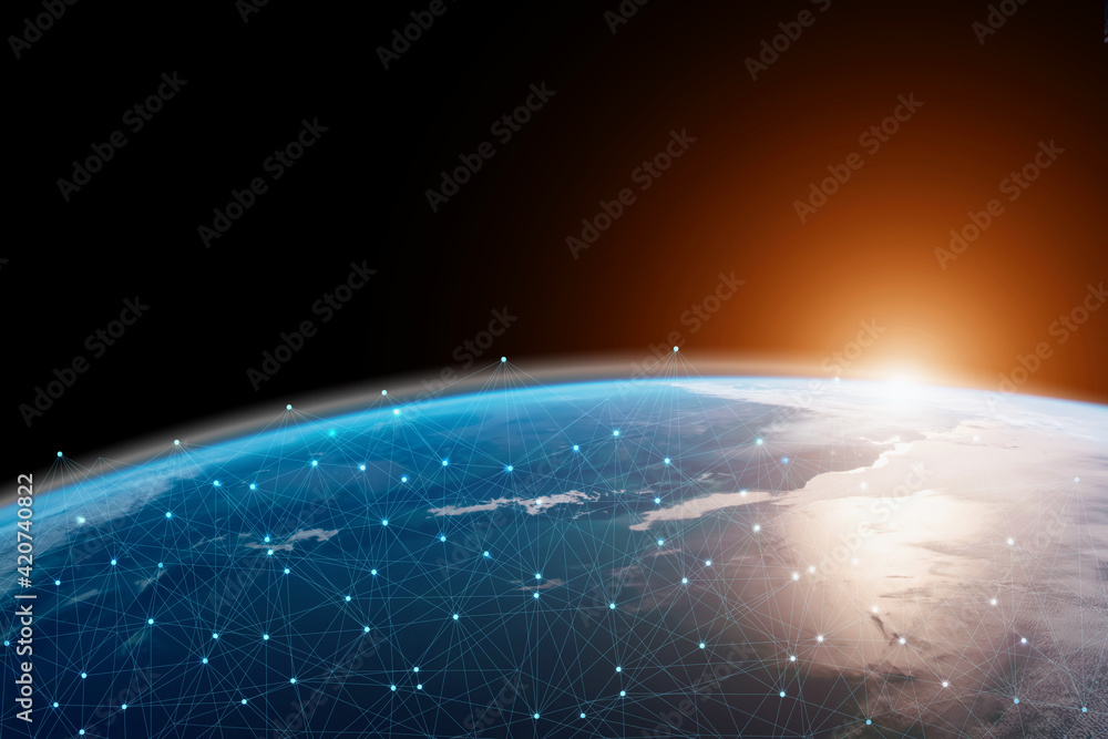 Wall mural global connection the best in the world of wireless connections best global business internet ideas 