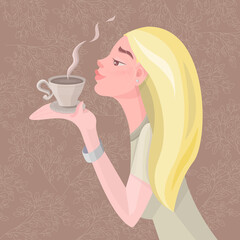 Woman with a cup of coffee