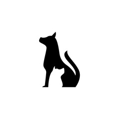 animal dog pet vector silhouette graphic template