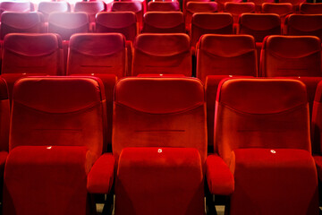 Fototapeta premium Red theater seats 3