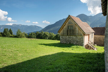 Ancient landscapes of Carnia. Stables and hay depots Orias.
