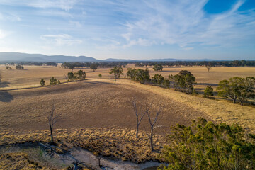 Scenic countryside of Victoria, Australia - aerial view
