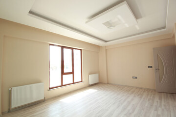 Fototapeta premium Empty, new, modern living room