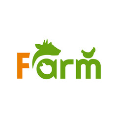 farm icons on white background, vector illustration