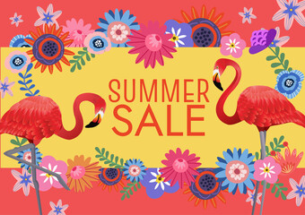 tropical paradise summer sale background