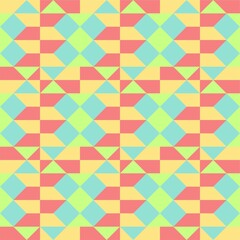 Beautiful of Colorful Seamless Retro Geometric Pattern, Repeated, Abstract, Illustrator Pattern Wallpaper. Image for Printing on Paper, Wallpaper or Background, Covers, Fabrics