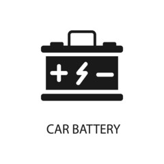 car battery icon. Trendy car battery logo concept on white background from car parts collection. Suitable for use on web apps, mobile apps and print media.