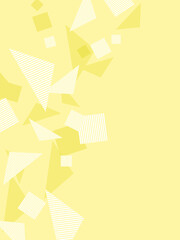 背景素材 三角　四角　ストライプ　黄色