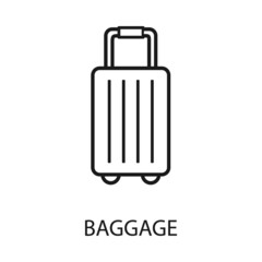 Baggage linear icon. Modern outline Baggage logo concept on white background from Architecture and Travel collection. Suitable for use on web apps, mobile apps and print media.
