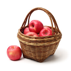 Apples from Aksu, Xinjiang, China on white background