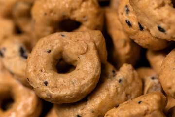 Taralli traditional italian snack close up