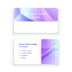 Fototapeta premium Business card. Simple design, logo. Vector illustration. Modern minimalist colorful template