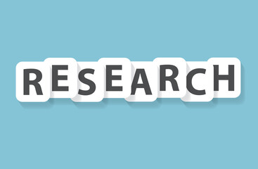 concept of research word- vector illustration