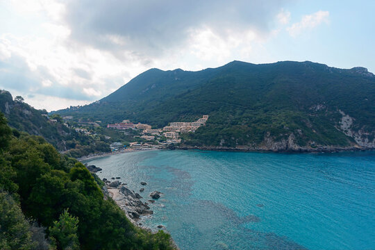 View on Ermones beach on Corfu 