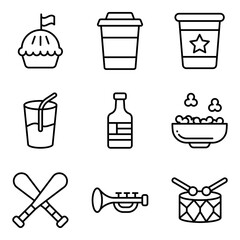 Pack of Food and Music Icons