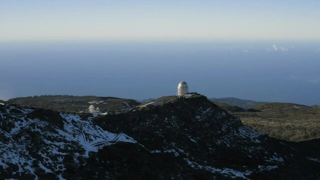 Aerial view of Observatorio Astrof&iacute;sico in La Palma island
