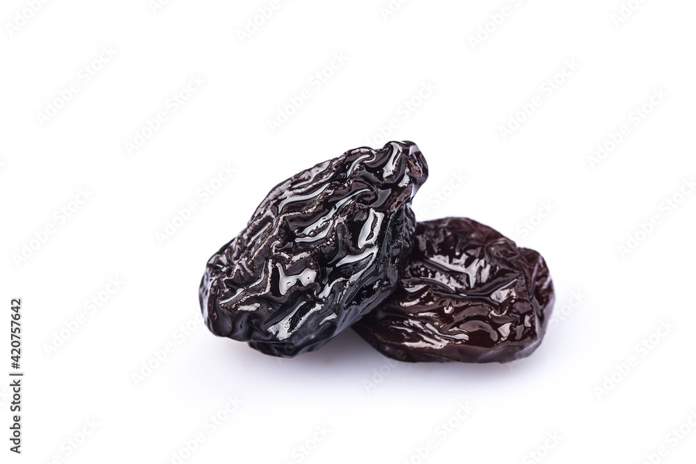 Poster Dry fruit prune closeup. Fruit of dried prune