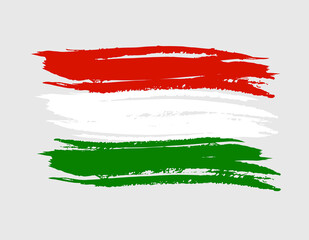 hungary europe country tricolor flag brush textured