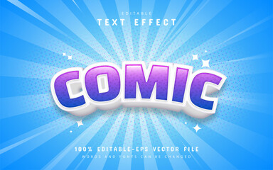 Comic purple cartoon text effect