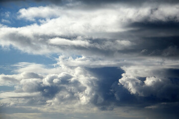 Stormy clouds above the coast of Scheveningen