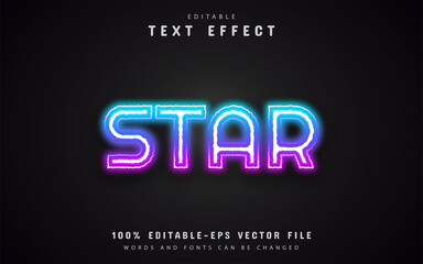 Neon style text effect