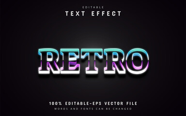 Retro outline text effect