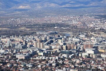 Fototapeta premium Capital Skopje Vodno mountain view