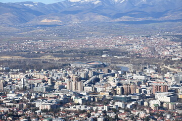 Fototapeta premium Capital Skopje Vodno mountain view