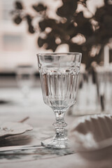 glasses on the table