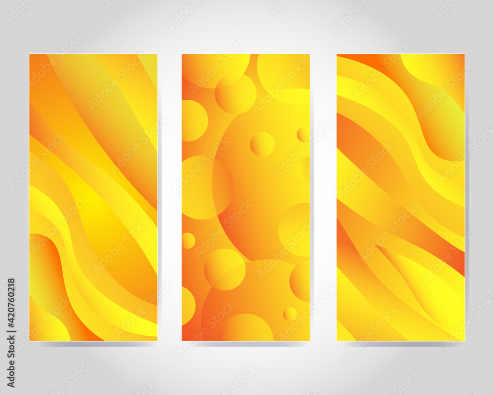 Poster set of gold abstract banner background