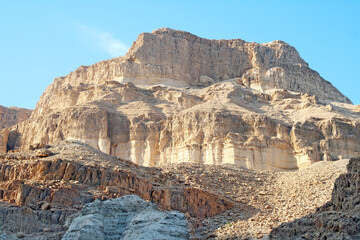 Rock in the canyon Ein Bokek near Dead sea, Israel