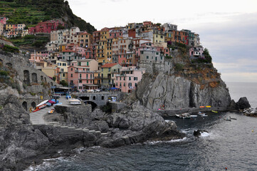 Manorola village in Cinque Terre, Italy 2013