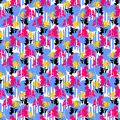 Fototapeta na wymiar seamless pattern with colorful hearts