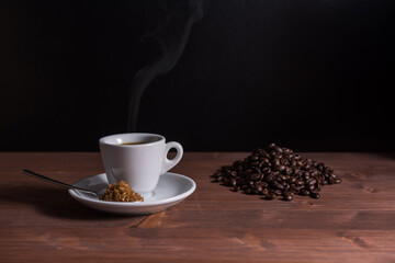 taza de café caliente