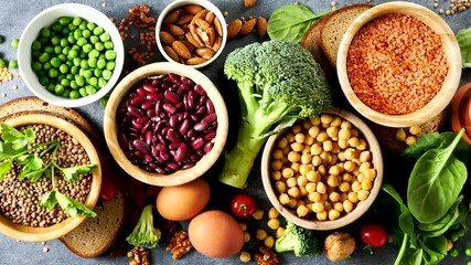 healthy vegan food, veggie protein sources