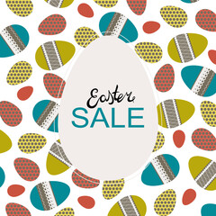 Vector illustration of easter sale