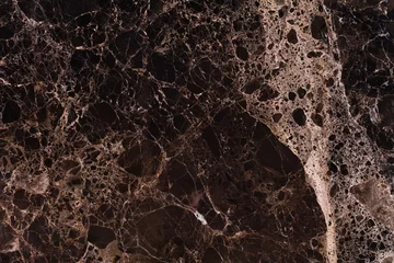 Fotobehang Awesome expensive marble texture in your admirable contrast brown color. © Dmytro Synelnychenko