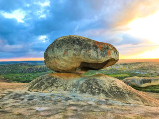 Natural balancing rocks at Domboshawa, also known as Domboshava, Zimbabwe
