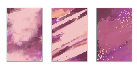 Modern universal art templates. Abstract design frames and backgrounds. Watercolor background for cards