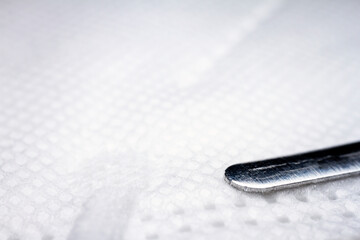 Respirator mask detail closeup