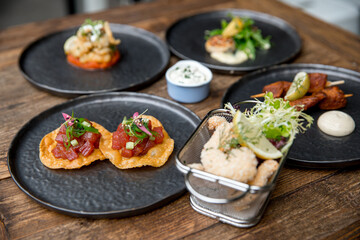 small snacks close up