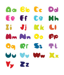 Beautiful cheerful colored English alphabet
