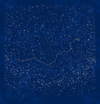 春の星座：うみへび座と周辺の星